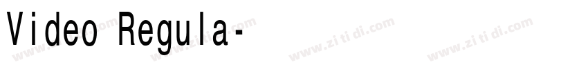 Video Regula字体转换